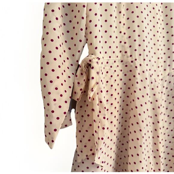 NWT 1980s Neiman Marcus Silk Polka Dot Dress Hong Kong ~ Size 6 ~ Tiered Ruffle - Picture 6 of 10